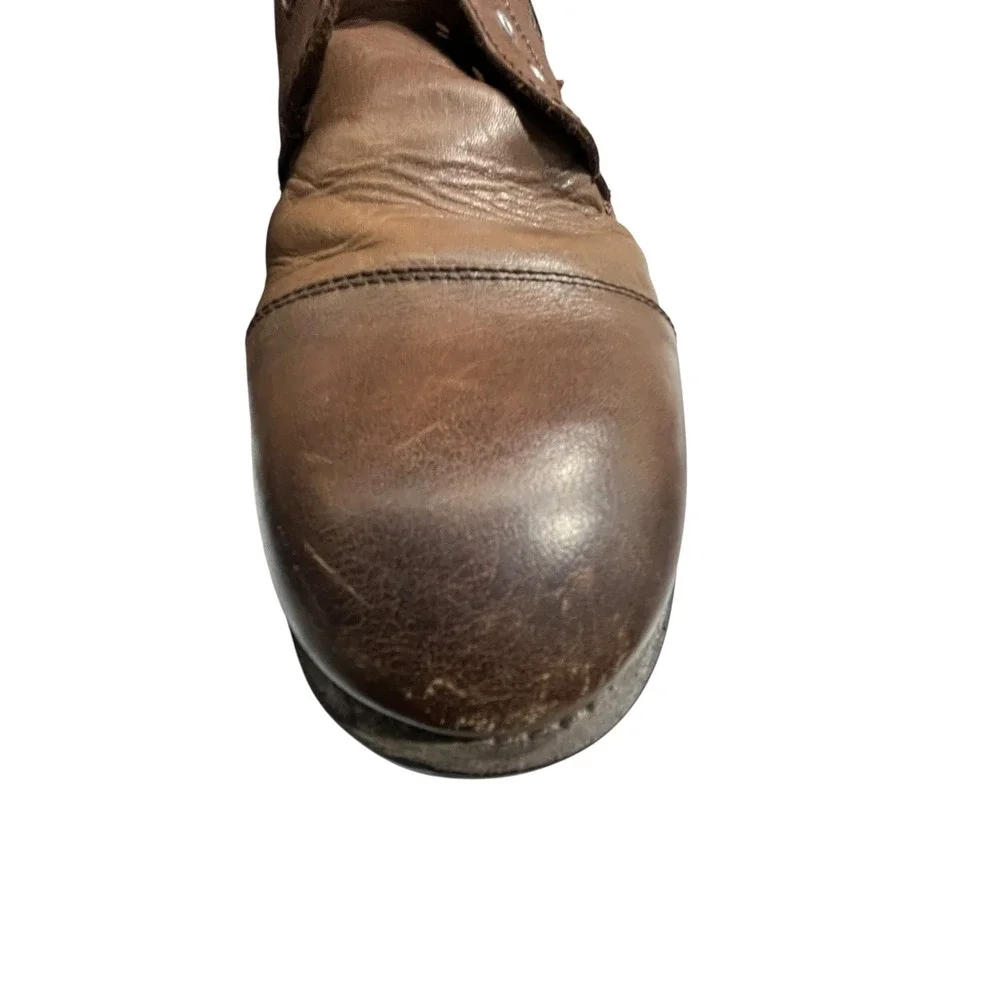 Ted Baker Comptan Brown Leather Cap Toe Lace Up Ankle Boots Mens‎ UK 9 US 10